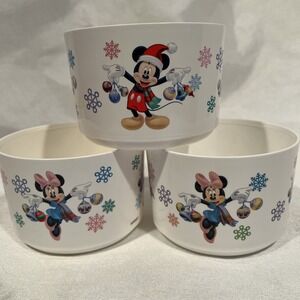 3- Tupperware Disney Minnie & Mickey 2 cup Canister Bowl Set - No Lids - 7693-A